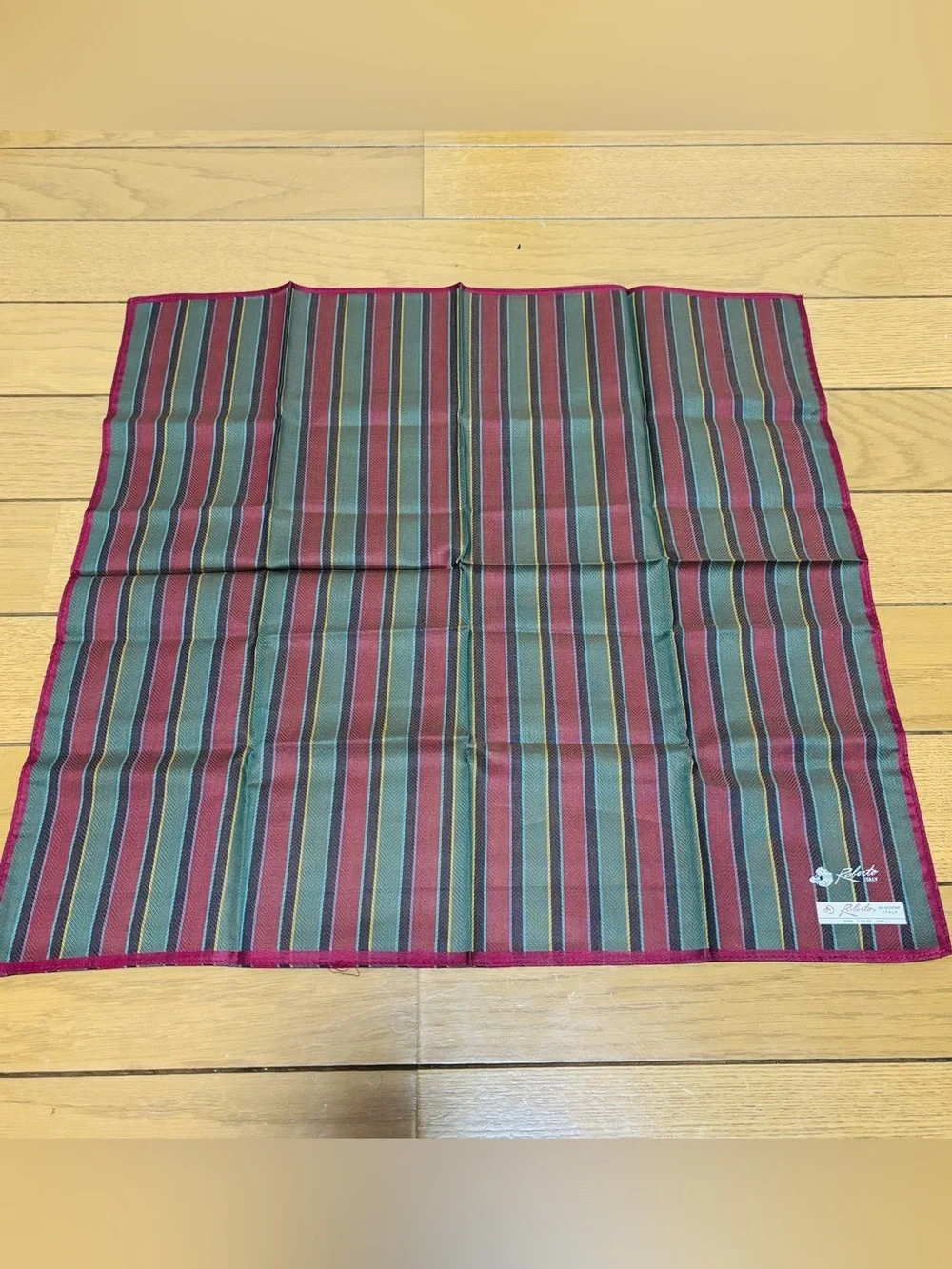 Roberto Italy Multicolor 100%Cotton Handkerchief/Bandana/Scarf size 43cm 17”